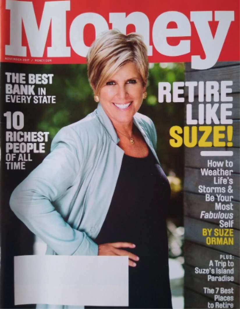 Money magazine Retire Like Suze!